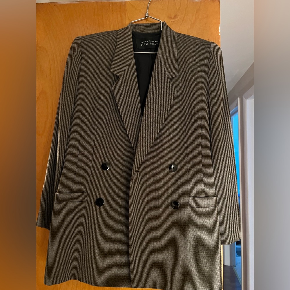 Ellen Tracy vintage Gray Double-Breasted Blazer